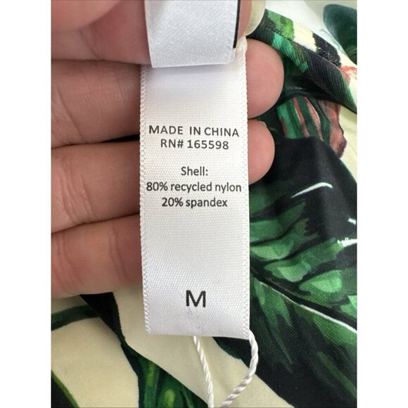 Andie Women's M Waikiki Coverup Swim Dress Stretchy Ivory Palm NWT 9555 - Picture 12 of 14